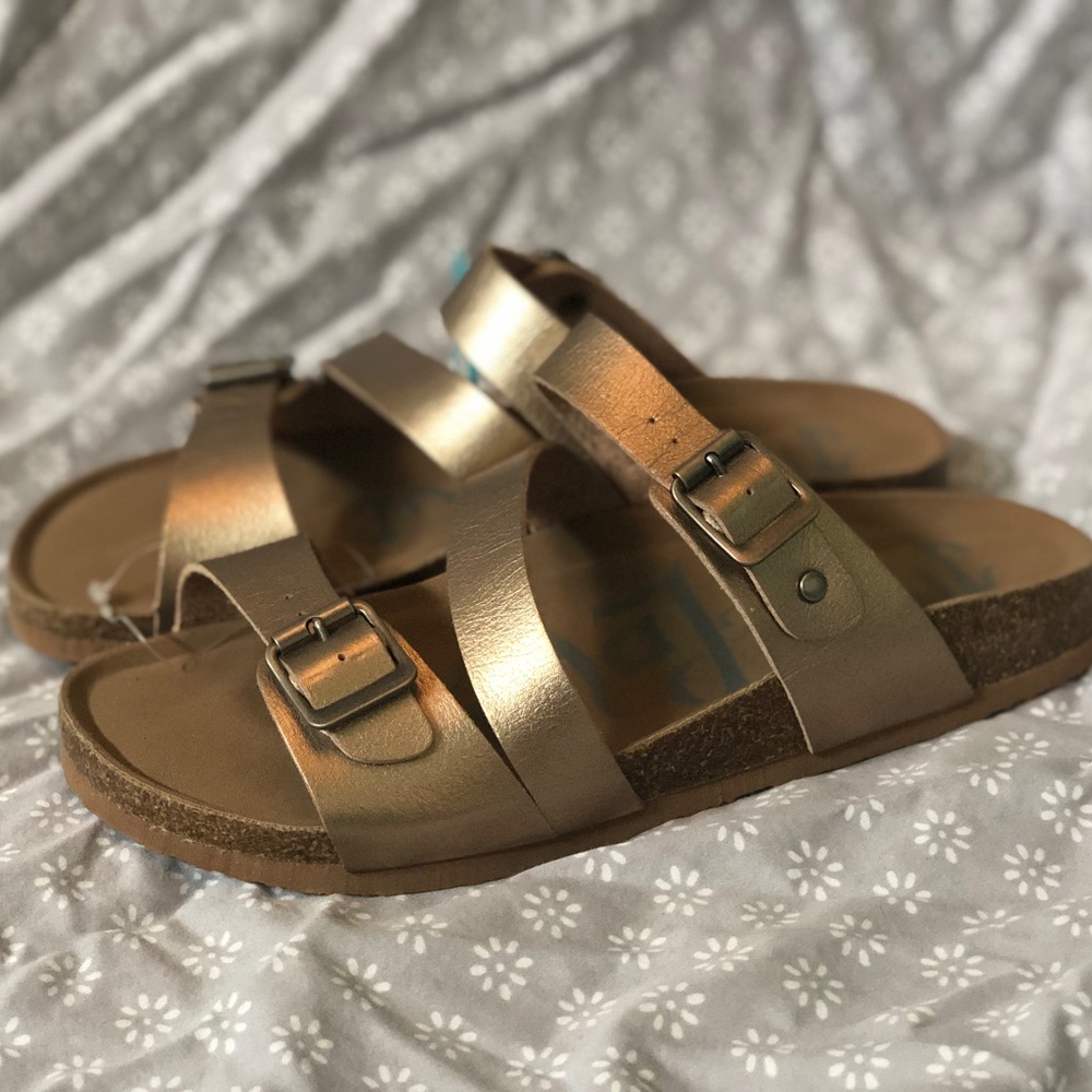 Rose Gold Strappy Sandals